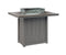 Berlin Gardens Donoma 42" x 54" Rectangular Fire Table Bar with Hammered Top