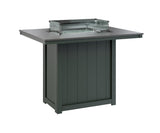 Berlin Gardens Donoma 42" x 54" Rectangular Fire Table Bar with Hammered Top