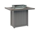 Berlin Gardens Donoma 42" x 54" Rectangular Fire Table Bar with Hammered Top