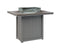Berlin Gardens Donoma 42" x 54" Rectangular Fire Table Bar with Hammered Top