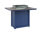 Berlin Gardens Donoma 42" x 54" Rectangular Fire Table Bar with Hammered Top