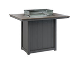 Berlin Gardens Donoma 42" x 54" Rectangular Fire Table Bar with Hammered Top