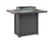 Berlin Gardens Donoma 42" x 54" Rectangular Fire Table Bar with Hammered Top