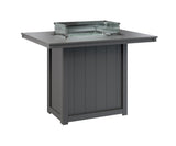 Berlin Gardens Donoma 42" x 54" Rectangular Fire Table Bar with Hammered Top