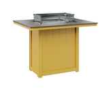 Berlin Gardens Donoma 42" x 54" Rectangular Fire Table Bar with Hammered Top