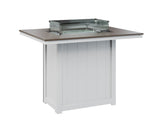 Berlin Gardens Donoma 42" x 54" Rectangular Fire Table Bar with Hammered Top