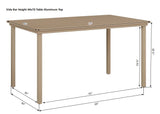 Berlin Gardens Vida 44" x 73" Rectangular Aluminum Bar Table