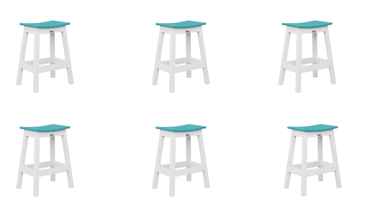 Berlin Gardens 6 Saddle Counter Stools Package Set