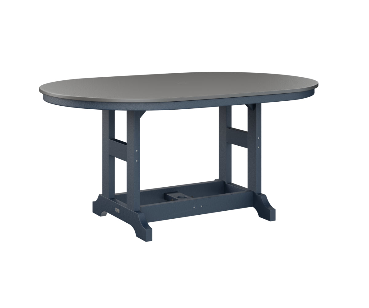 Berlin Gardens Garden Classic 44" x 64" Oblong Bar Table with Hammered Top