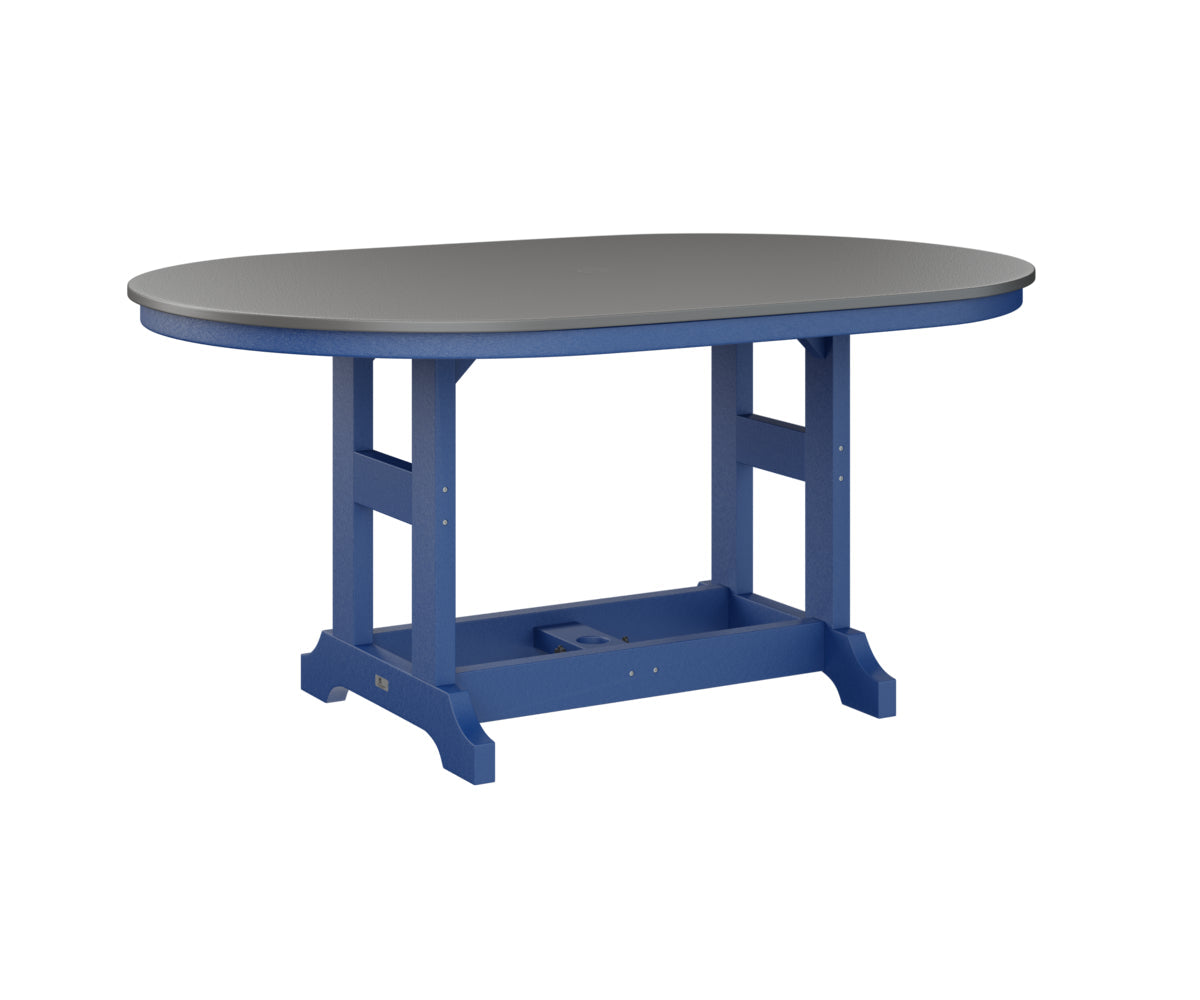 Berlin Gardens Garden Classic 44" x 64" Oblong Bar Table with Hammered Top