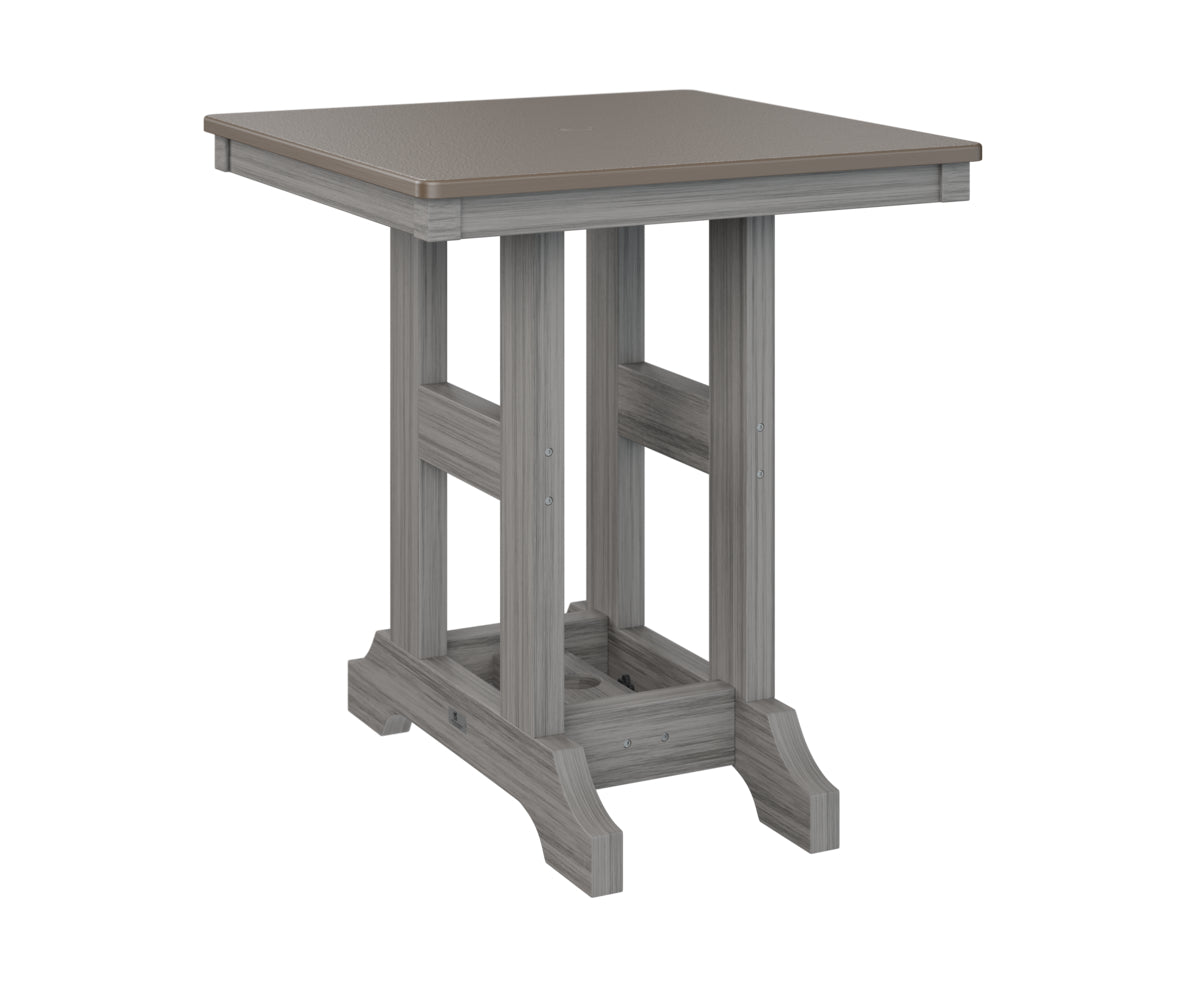 Berlin Gardens Garden Classic 28" Square Bar Table with Hammered Top