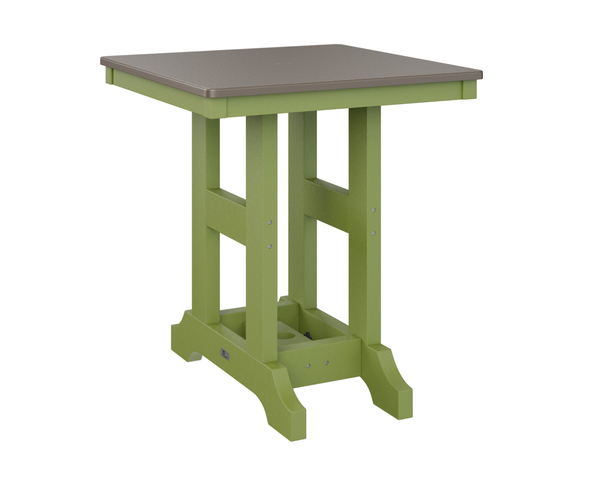 Berlin Gardens Garden Classic 28" Square Bar Table with Hammered Top
