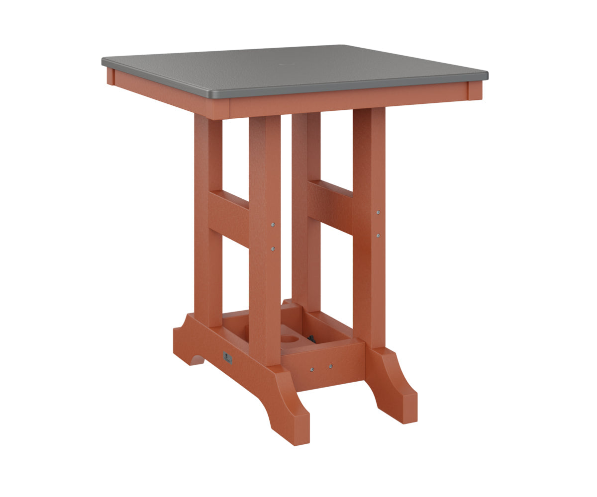 Berlin Gardens Garden Classic 28" Square Bar Table with Hammered Top