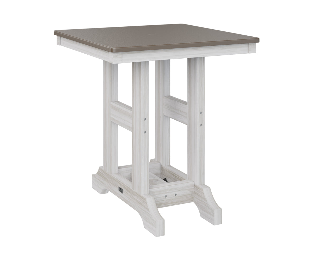 Berlin Gardens Garden Classic 28" Square Bar Table with Hammered Top