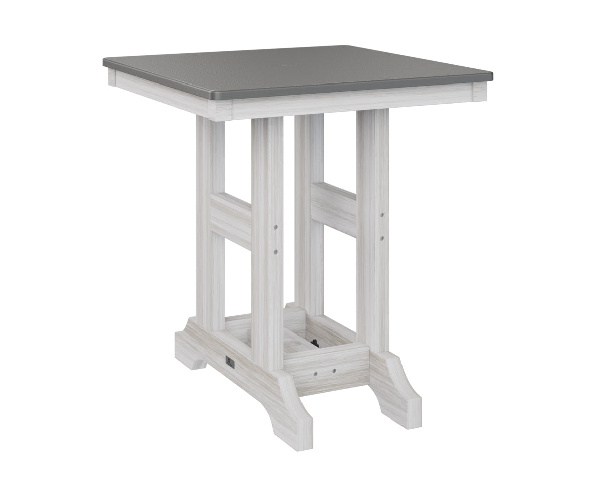 Berlin Gardens Garden Classic 28" Square Bar Table with Hammered Top