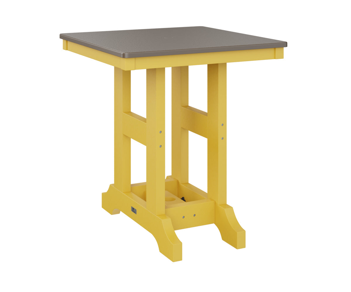 Berlin Gardens Garden Classic 28" Square Bar Table with Hammered Top