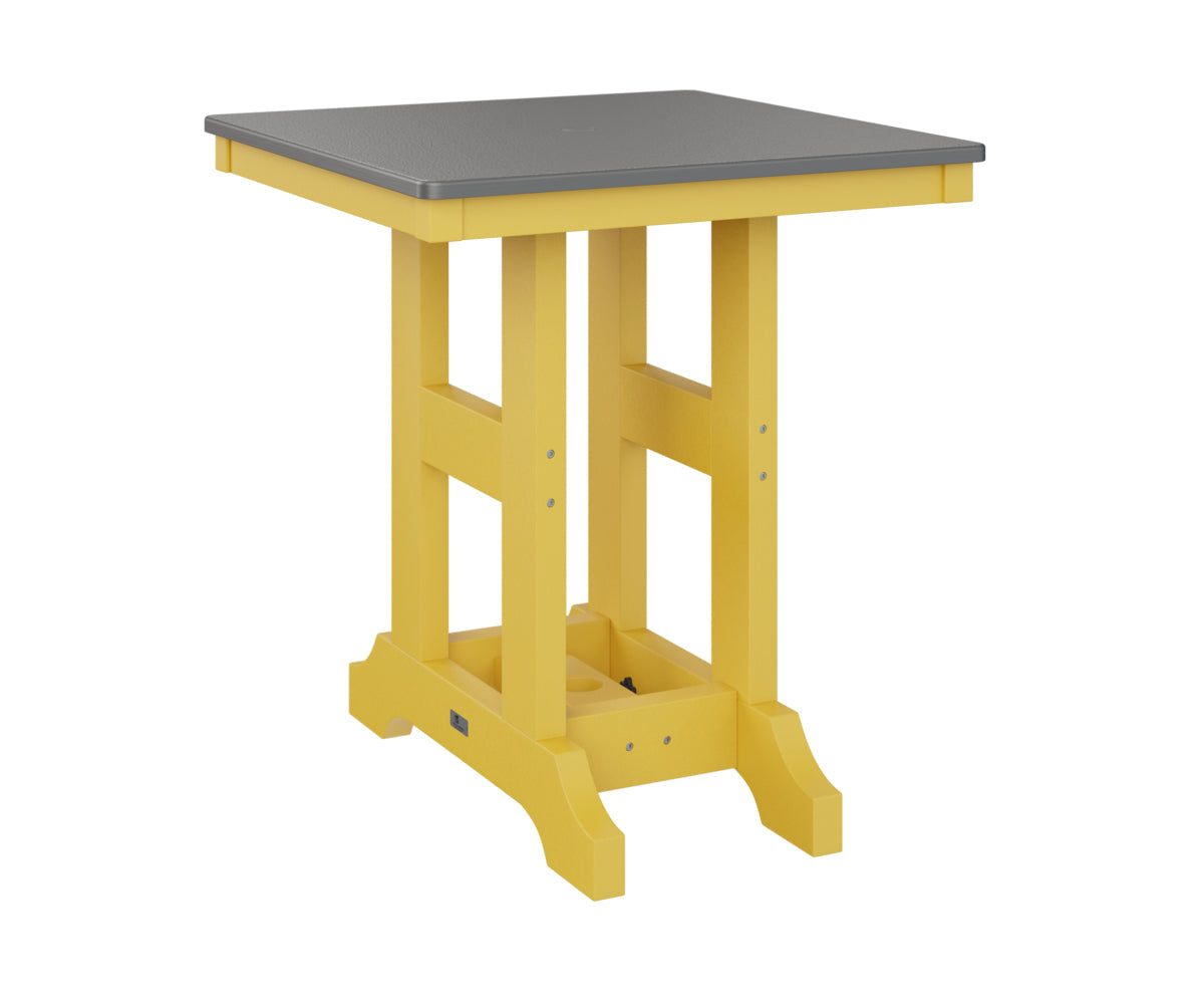 Berlin Gardens Garden Classic 28" Square Bar Table with Hammered Top
