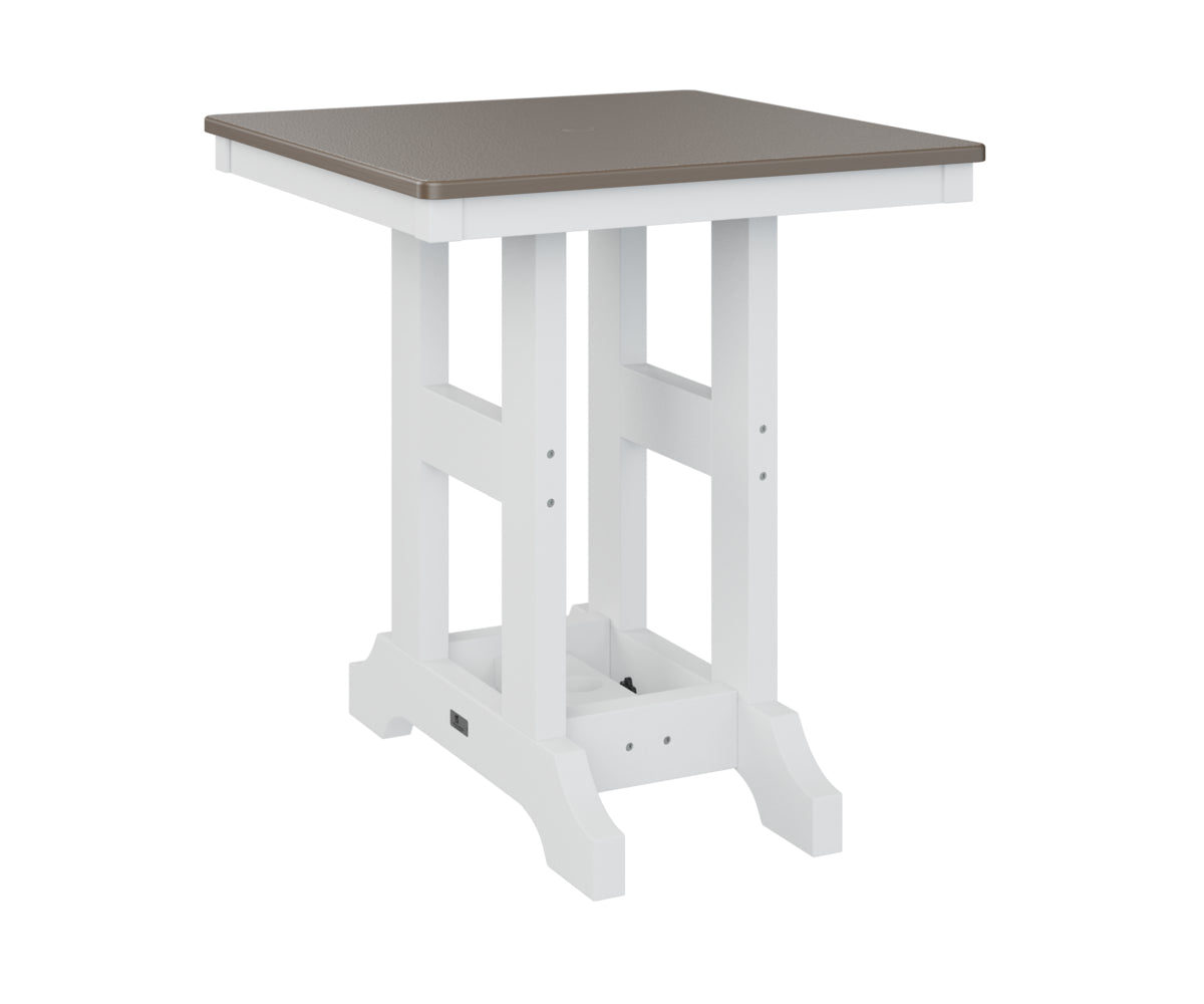 Berlin Gardens Garden Classic 28" Square Bar Table with Hammered Top