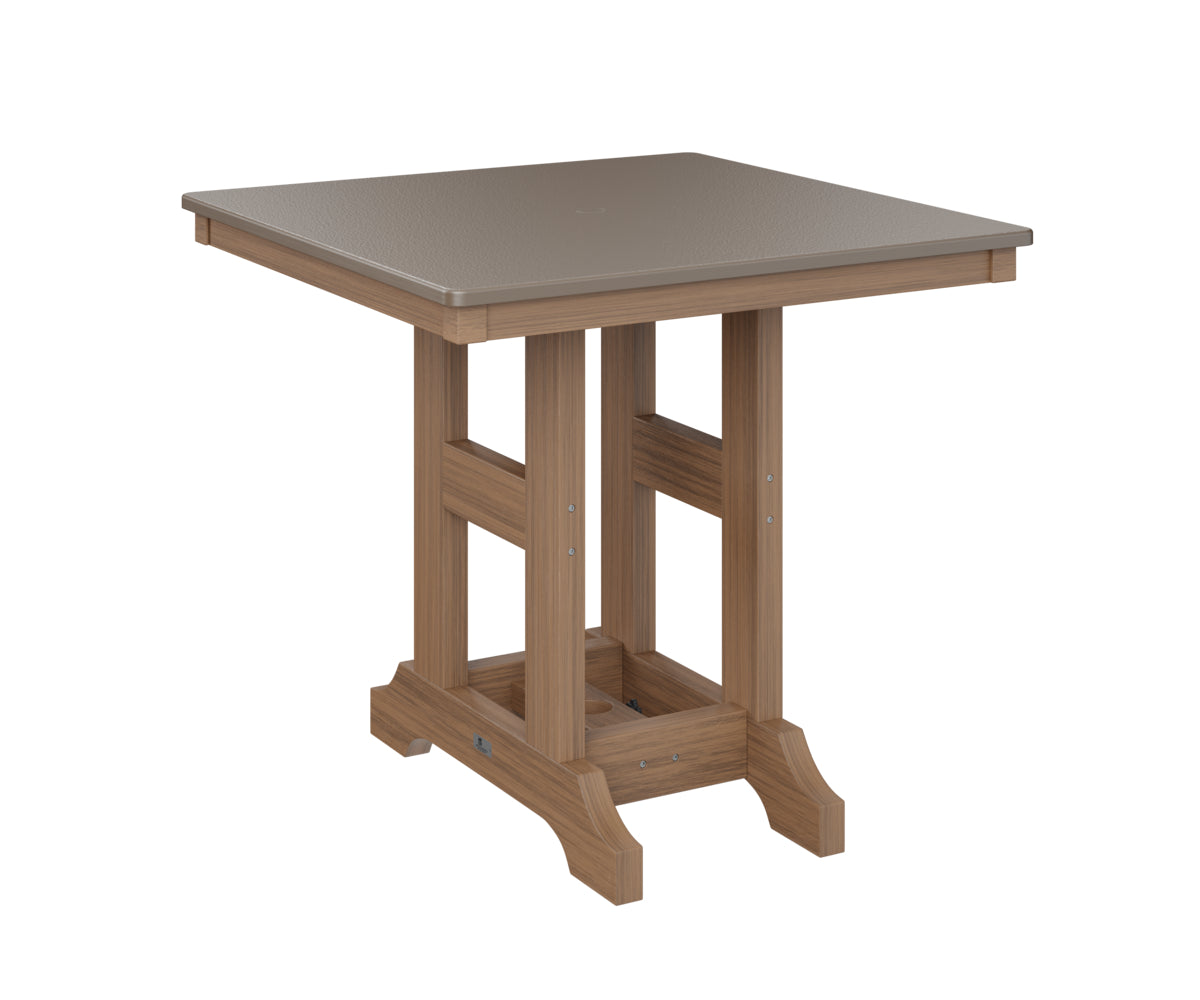 Berlin Gardens Garden Classic 33" Square Bar Table with Hammered Top