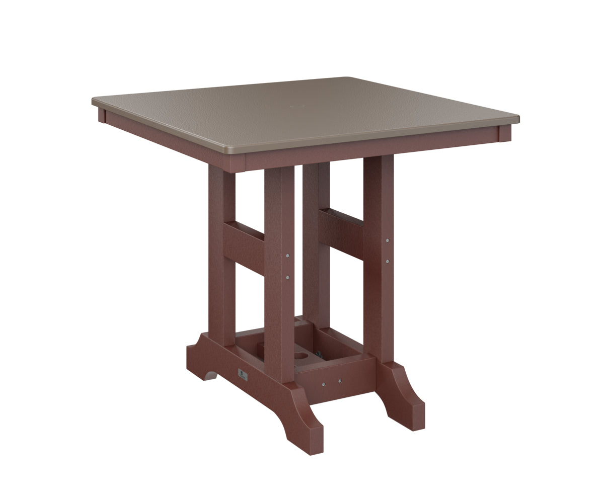 Berlin Gardens Garden Classic 33" Square Bar Table with Hammered Top