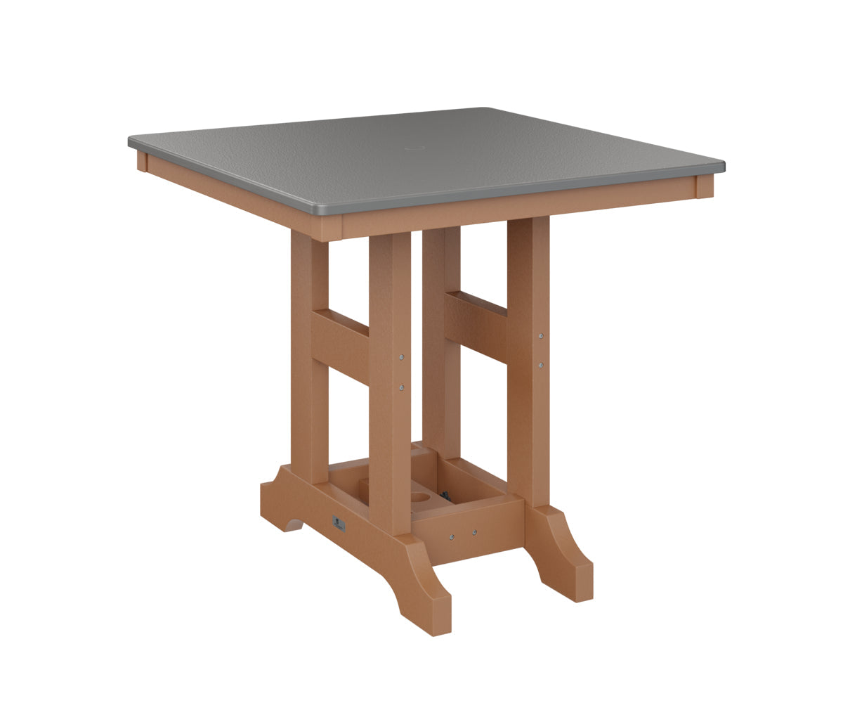 Berlin Gardens Garden Classic 33" Square Bar Table with Hammered Top
