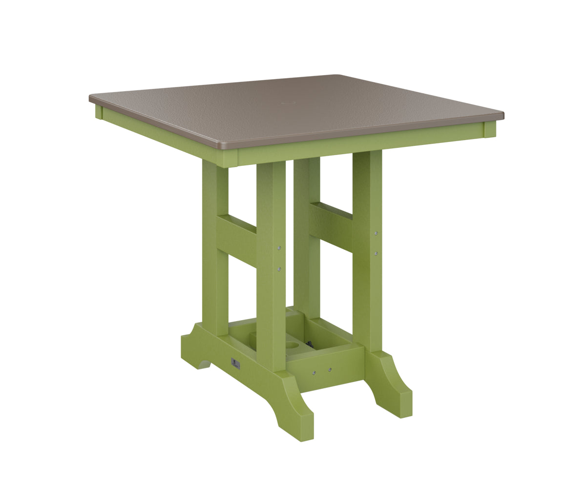 Berlin Gardens Garden Classic 33" Square Bar Table with Hammered Top