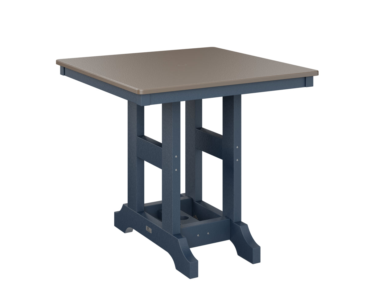 Berlin Gardens Garden Classic 33" Square Bar Table with Hammered Top