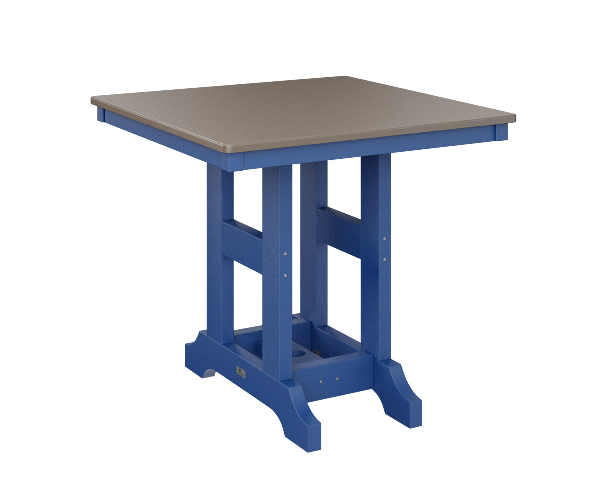 Berlin Gardens Garden Classic 33" Square Bar Table with Hammered Top