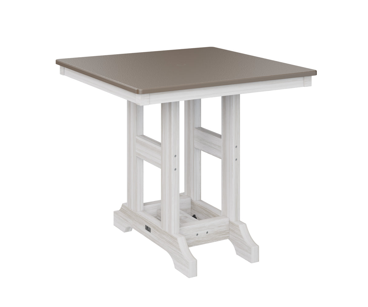Berlin Gardens Garden Classic 33" Square Bar Table with Hammered Top