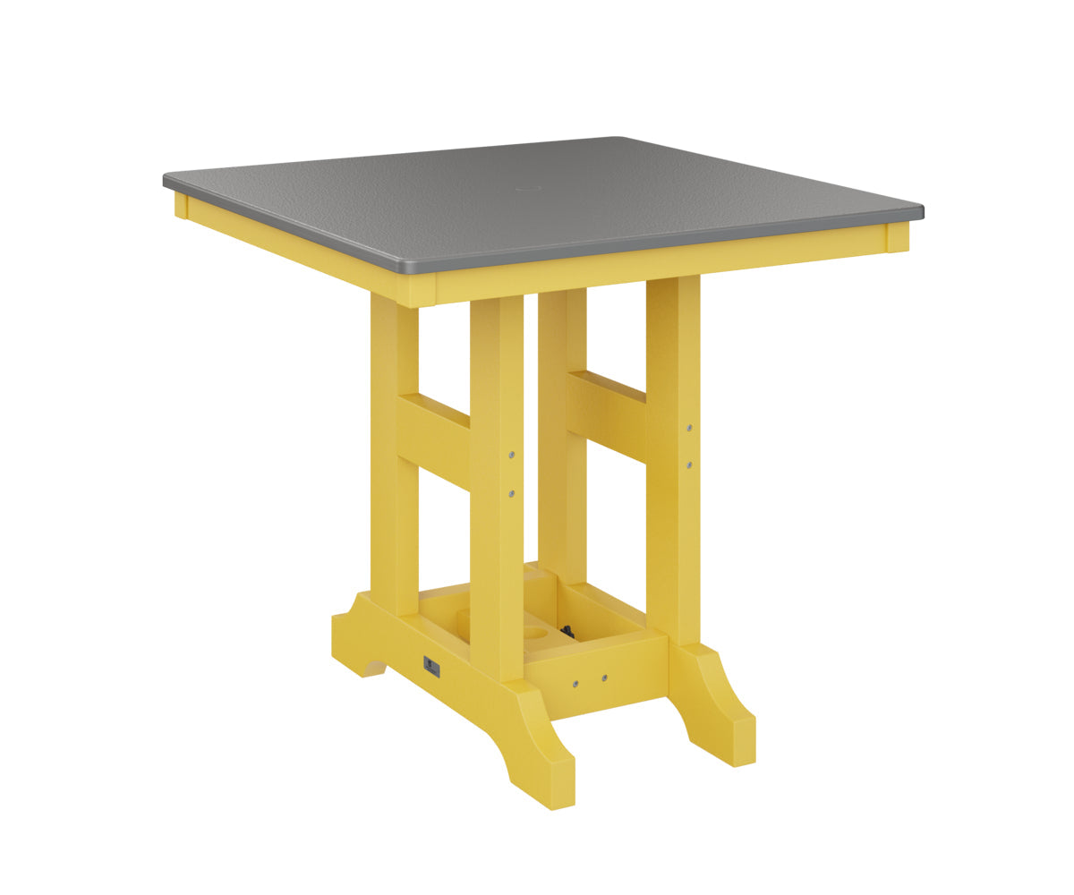 Berlin Gardens Garden Classic 33" Square Bar Table with Hammered Top