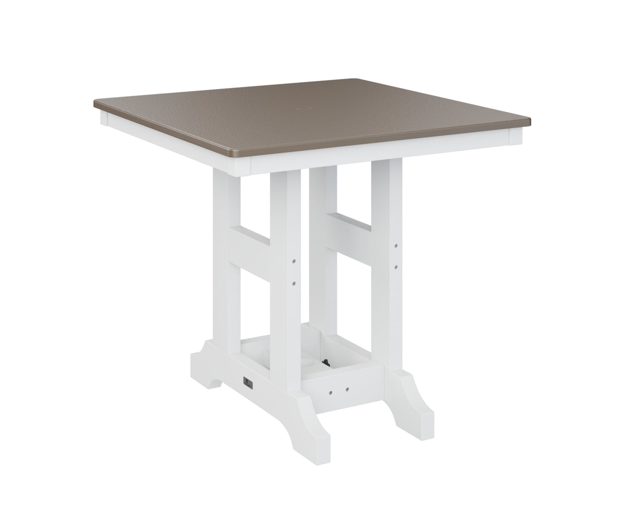 Berlin Gardens Garden Classic 33" Square Bar Table with Hammered Top