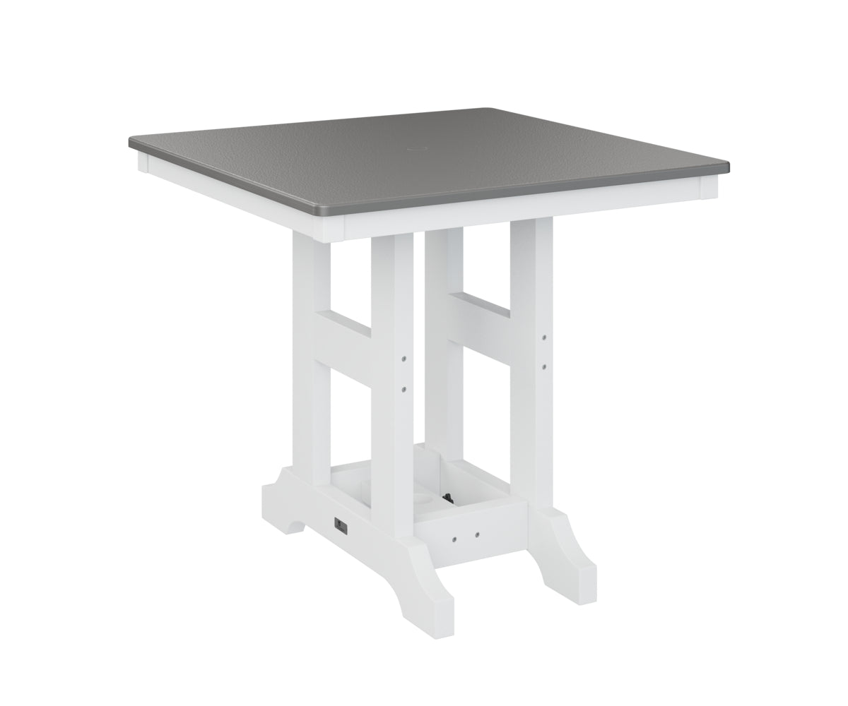 Berlin Gardens Garden Classic 33" Square Bar Table with Hammered Top