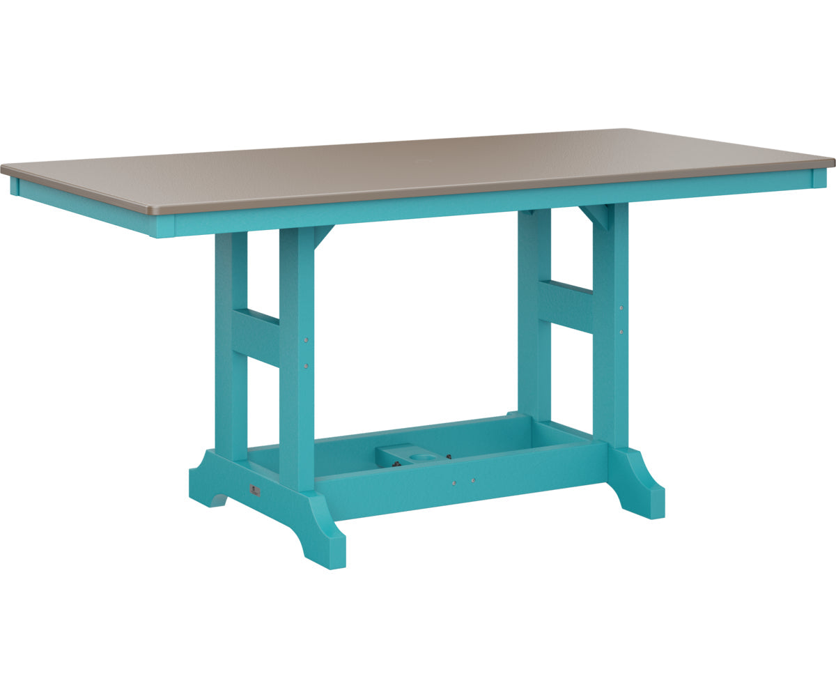 Berlin Gardens Garden Classic 33" x 66" Rectangular Bar Table with Hammered Top