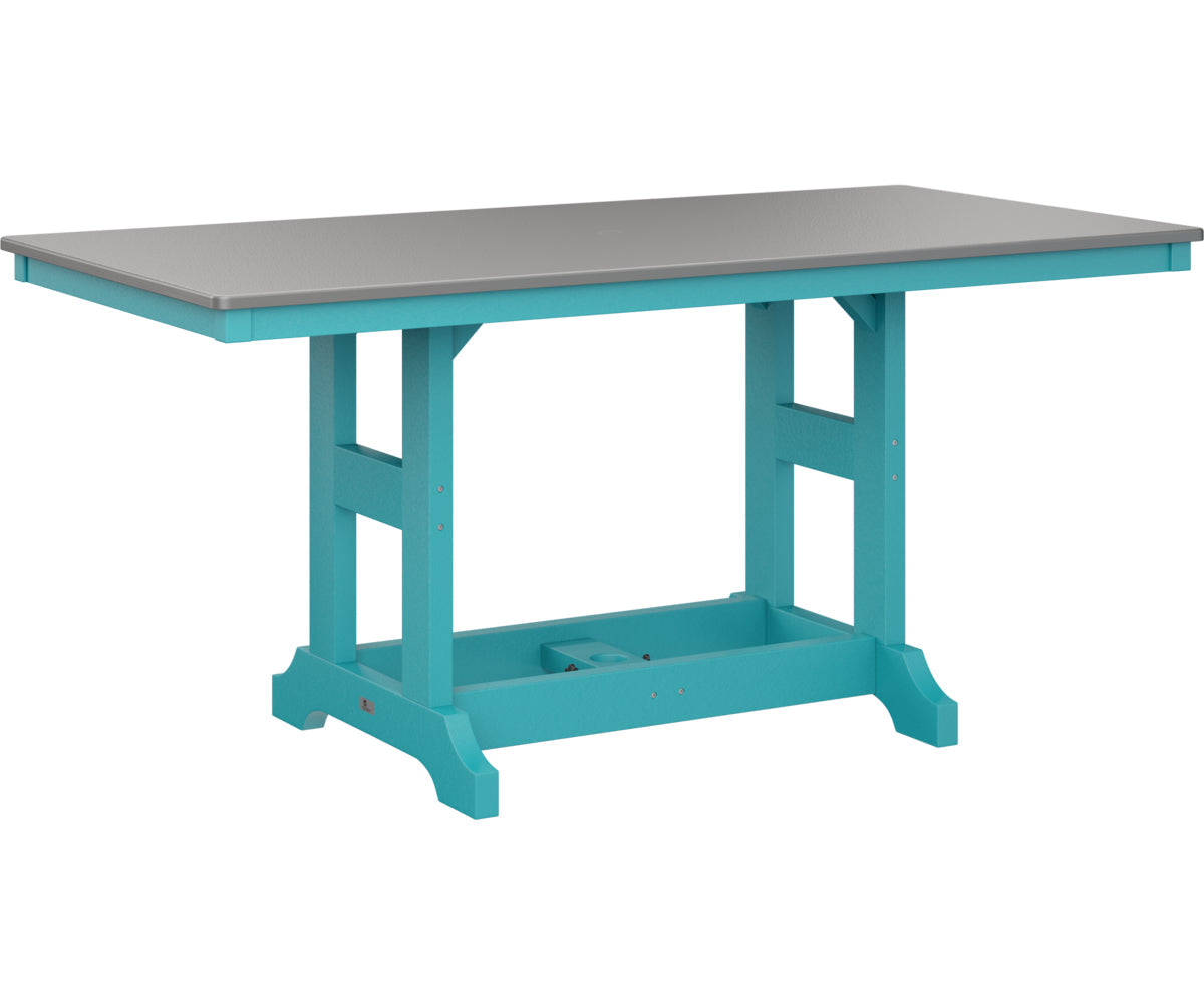 Berlin Gardens Garden Classic 33" x 66" Rectangular Bar Table with Hammered Top