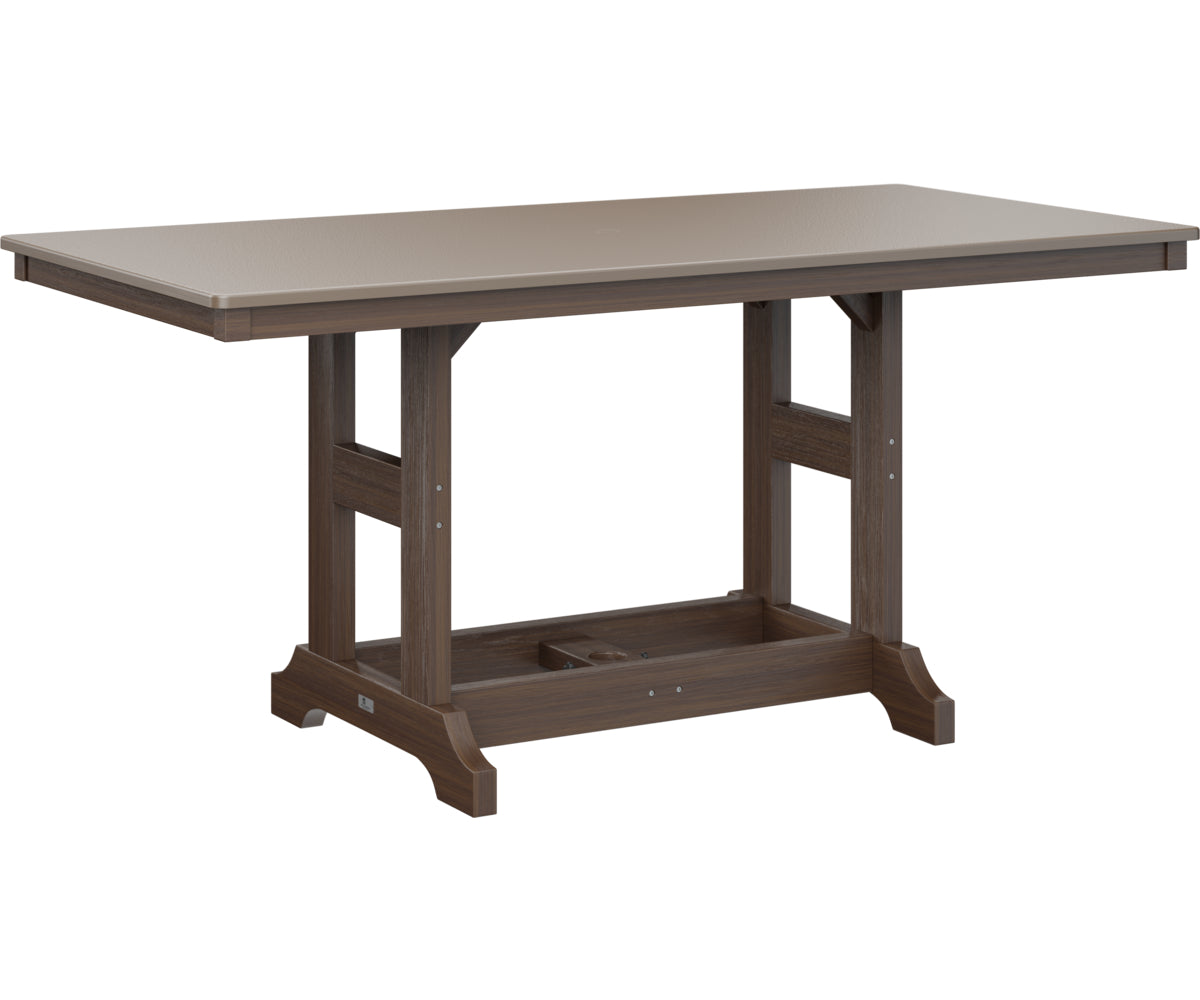 Berlin Gardens Garden Classic 33" x 66" Rectangular Bar Table with Hammered Top