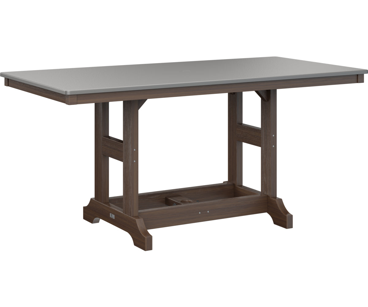Berlin Gardens Garden Classic 33" x 66" Rectangular Bar Table with Hammered Top