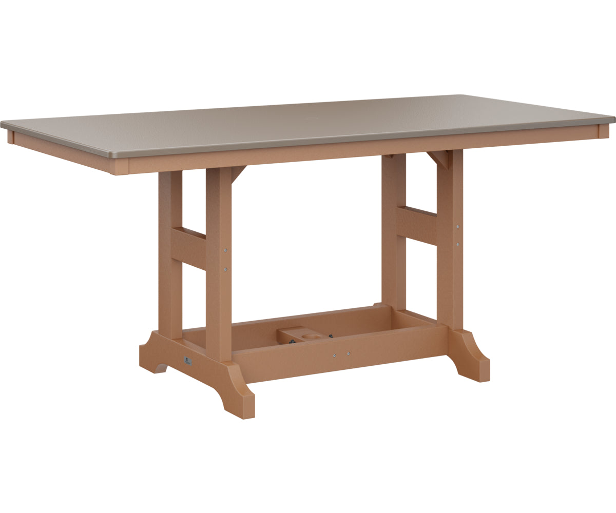 Berlin Gardens Garden Classic 33" x 66" Rectangular Bar Table with Hammered Top