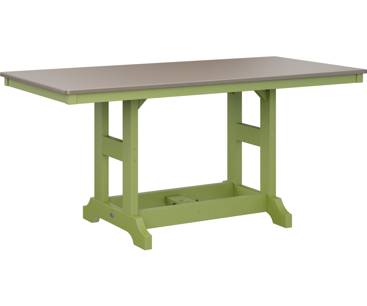 Berlin Gardens Garden Classic 33" x 66" Rectangular Bar Table with Hammered Top
