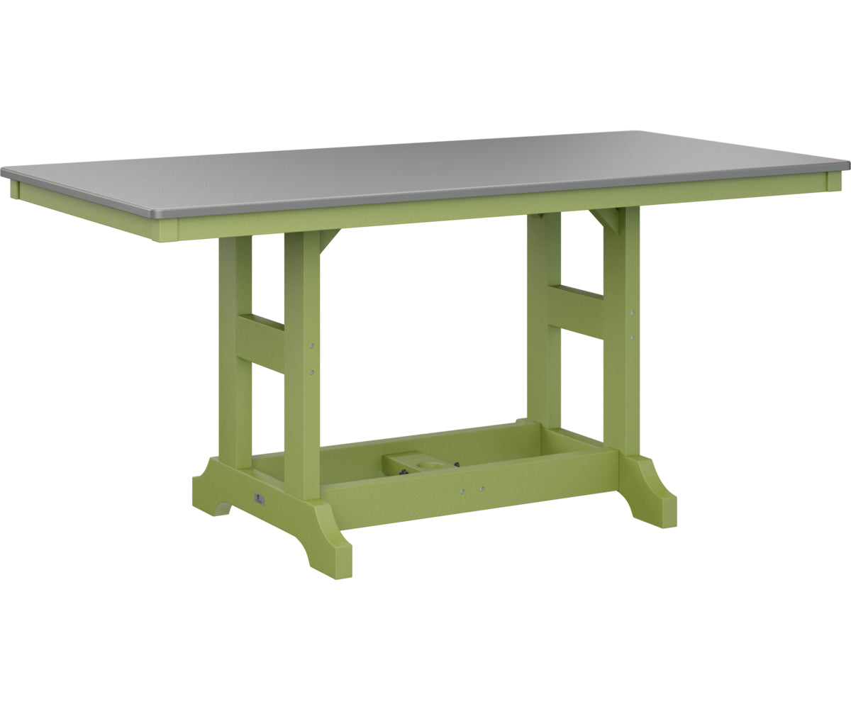 Berlin Gardens Garden Classic 33" x 66" Rectangular Bar Table with Hammered Top