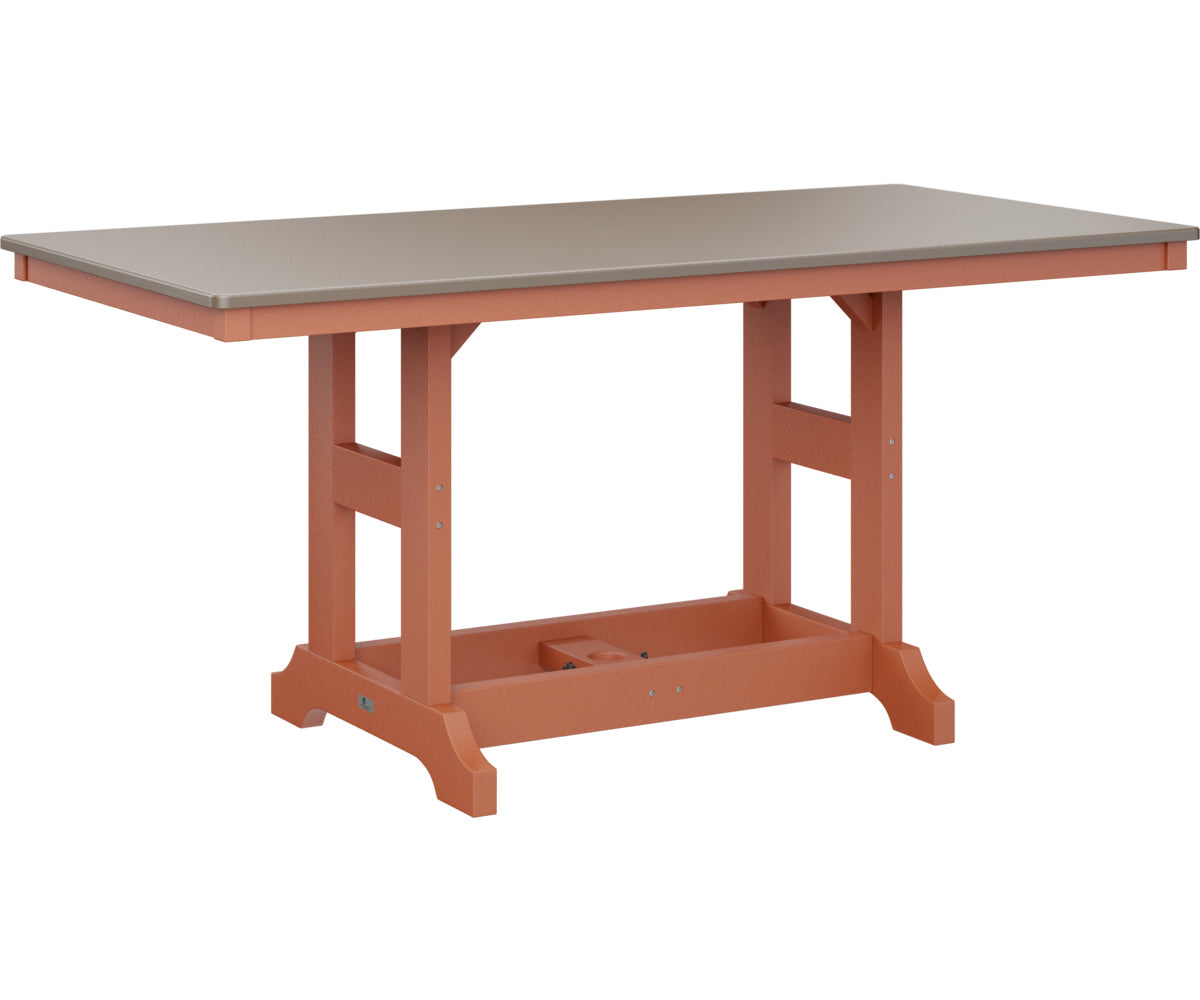 Berlin Gardens Garden Classic 33" x 66" Rectangular Bar Table with Hammered Top