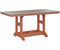 Berlin Gardens Garden Classic 33" x 66" Rectangular Bar Table with Hammered Top