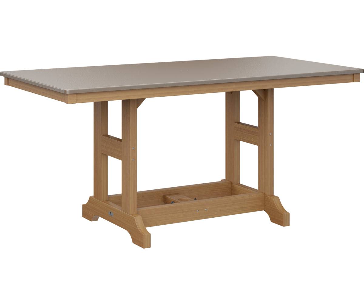 Berlin Gardens Garden Classic 33" x 66" Rectangular Bar Table with Hammered Top