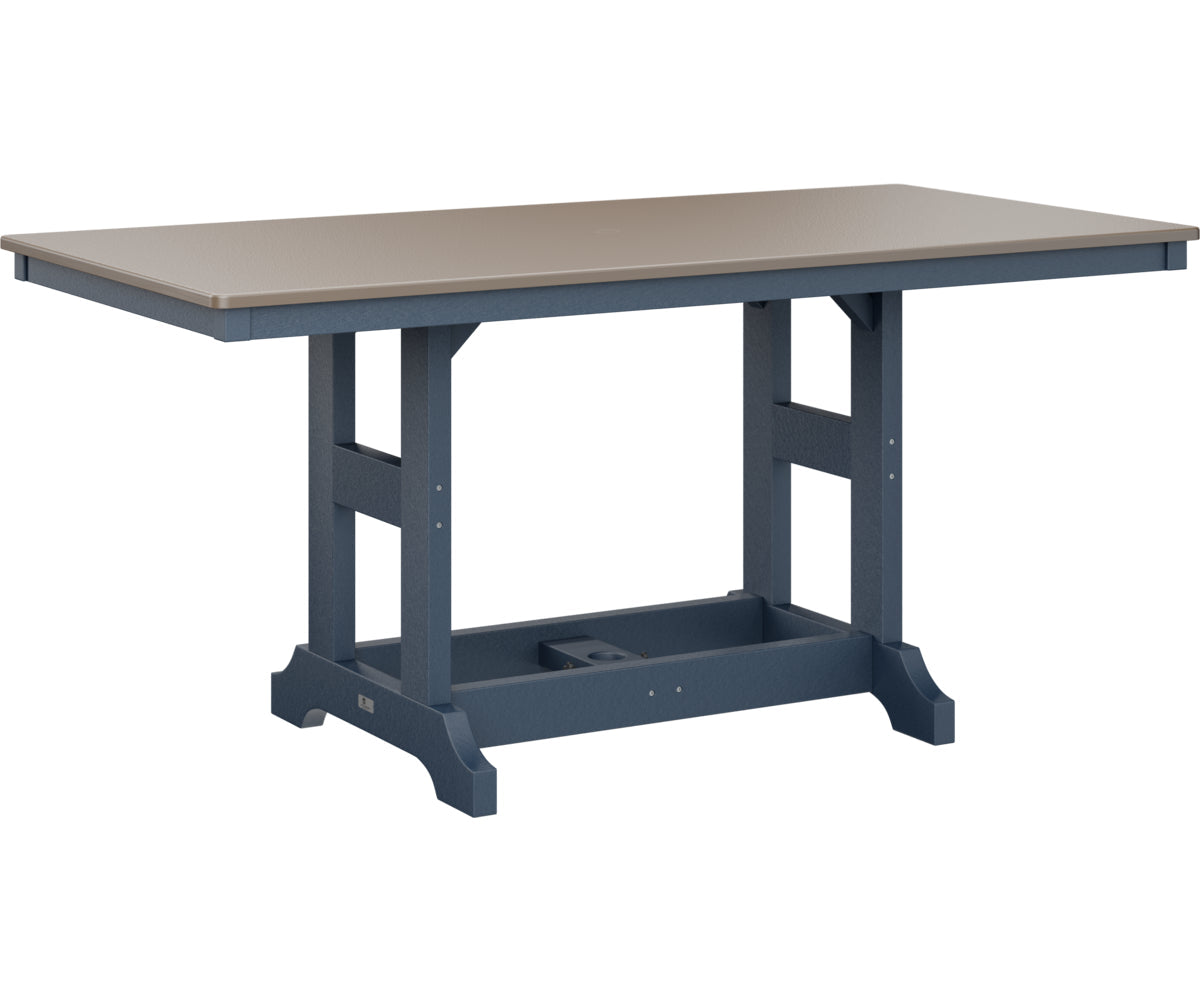 Berlin Gardens Garden Classic 33" x 66" Rectangular Bar Table with Hammered Top