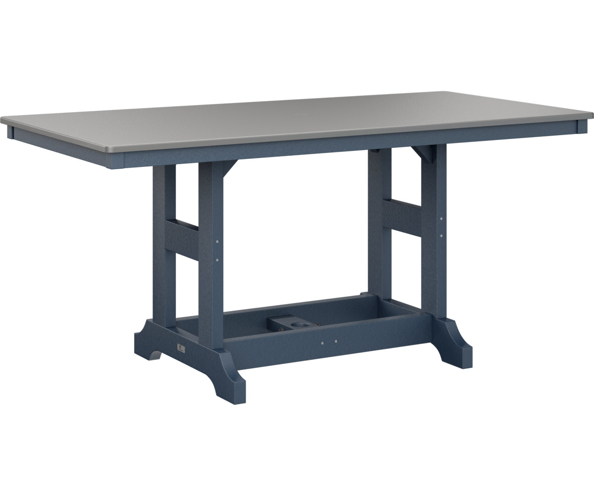 Berlin Gardens Garden Classic 33" x 66" Rectangular Bar Table with Hammered Top
