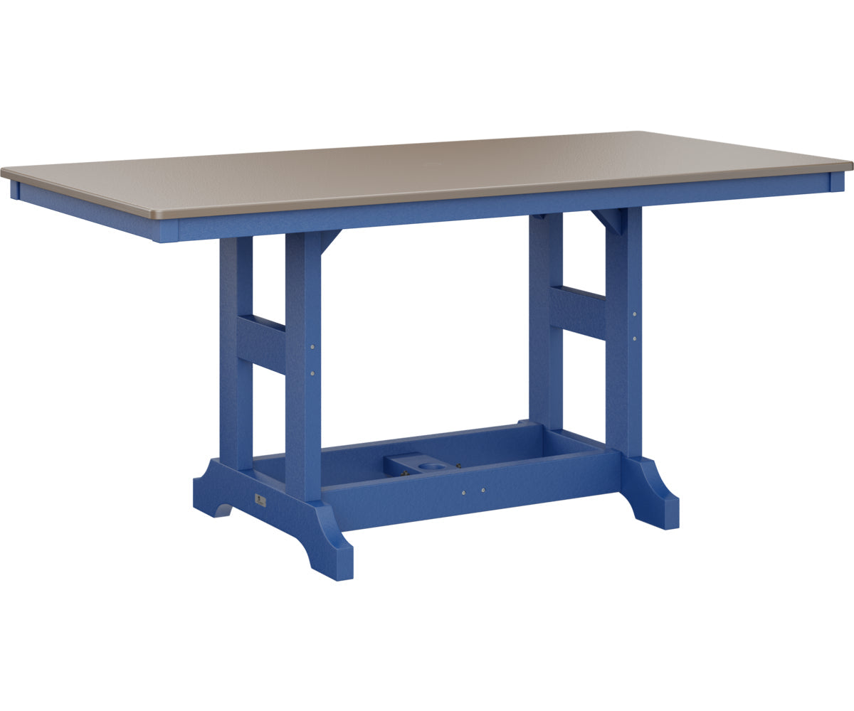 Berlin Gardens Garden Classic 33" x 66" Rectangular Bar Table with Hammered Top