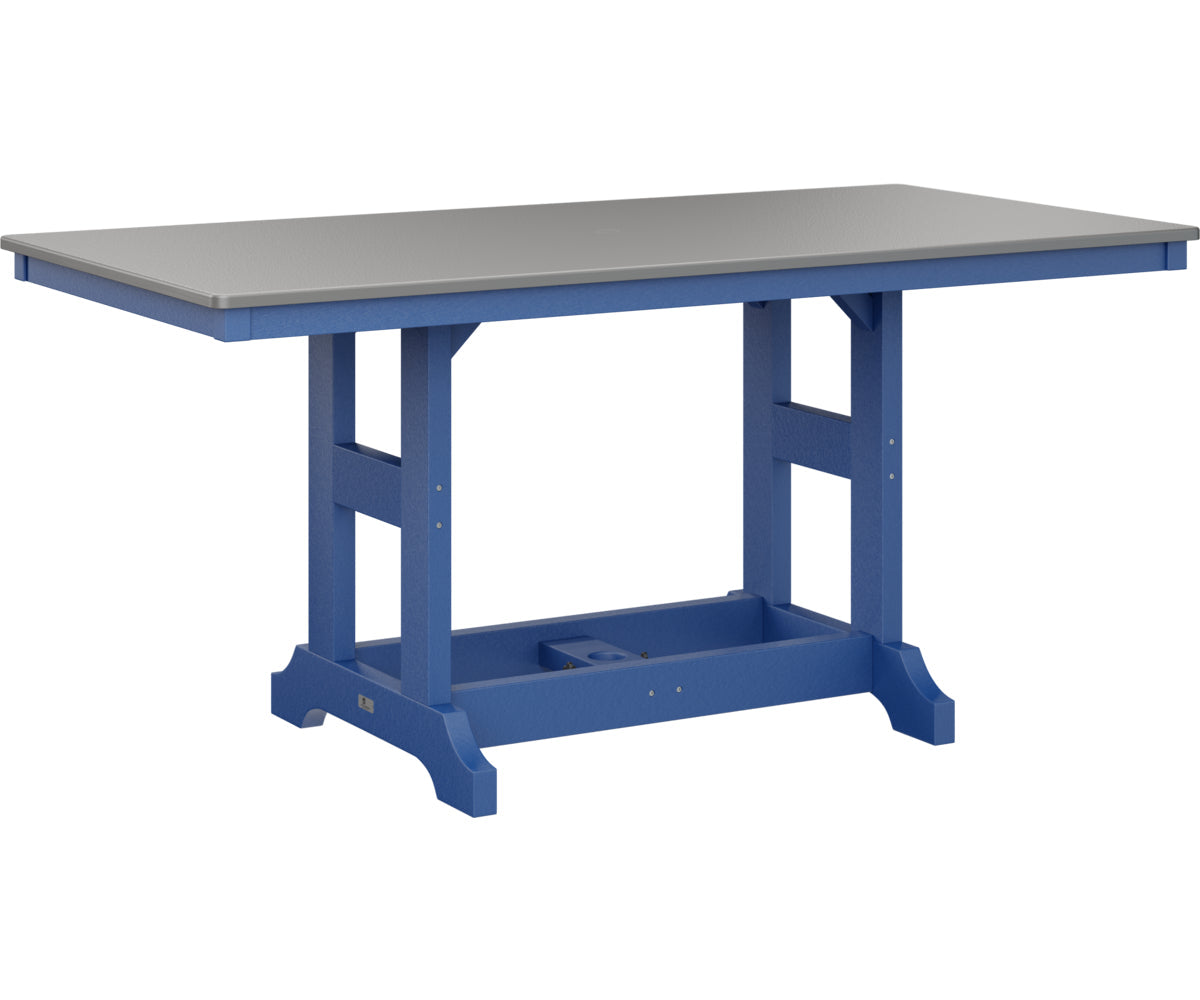 Berlin Gardens Garden Classic 33" x 66" Rectangular Bar Table with Hammered Top