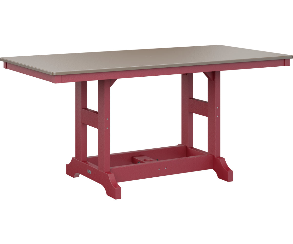 Berlin Gardens Garden Classic 33" x 66" Rectangular Bar Table with Hammered Top