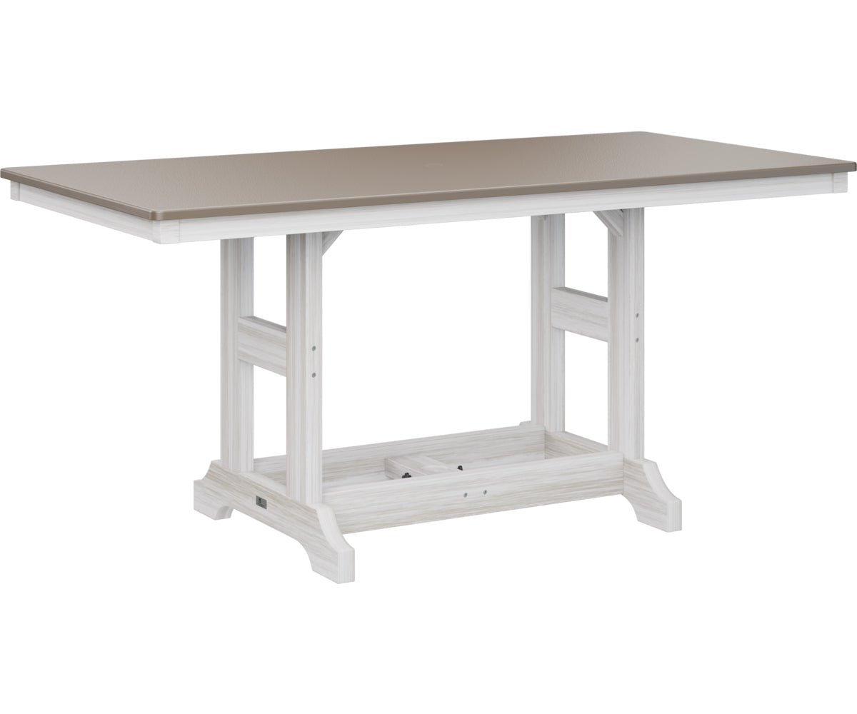 Berlin Gardens Garden Classic 33" x 66" Rectangular Bar Table with Hammered Top