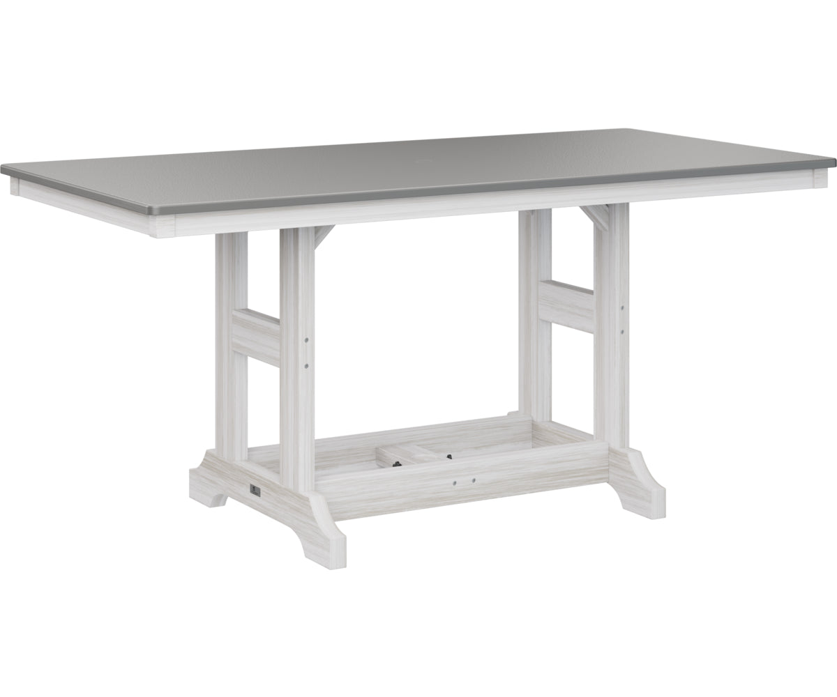 Berlin Gardens Garden Classic 33" x 66" Rectangular Bar Table with Hammered Top