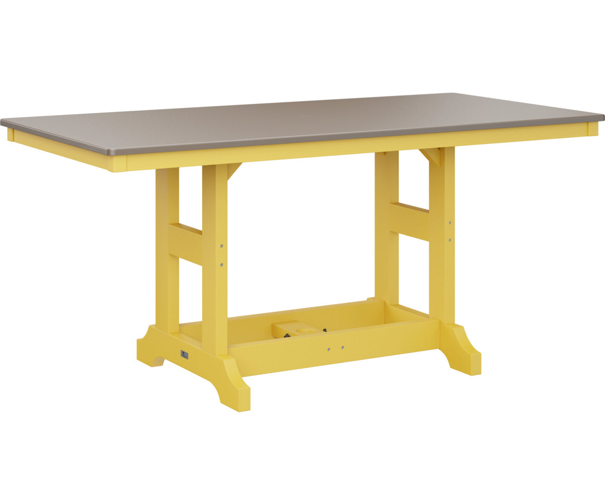Berlin Gardens Garden Classic 33" x 66" Rectangular Bar Table with Hammered Top